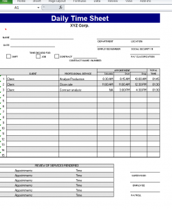 Template for WorkSheet, ready for editing