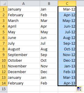 Autofill-months-diff-formats-excel-online-courses