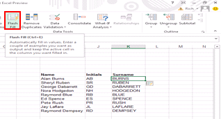 Flash Fill for Excel 2013