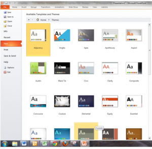 Themes-to-choose-from-powerpoint-2010-training