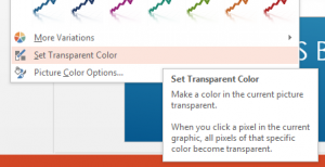 powerpoint 2013 image transparency settings