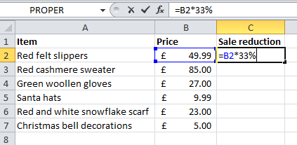How To Calculate Percentage Reduction Using Excel Formulas