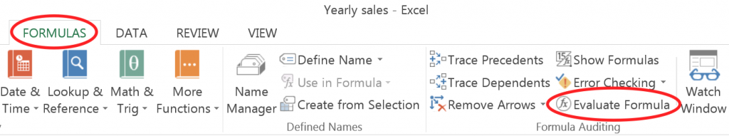 Show Formulas in Excel