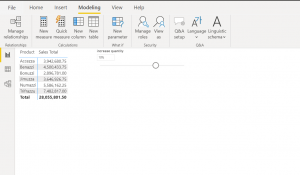 Slicer in what if analysis