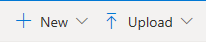 OneDrive new file button